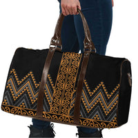 Gold Aotearoa Mangopare Kowhaiwhai Niho Taniwha Travel Bag Maori New Zealand - Polynesian Pride