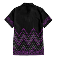 Purple Aotearoa Mangopare Kowhaiwhai and Niho Taniwha Family Matching Mermaid Dress and Hawaiian Shirt Maori New Zealand
