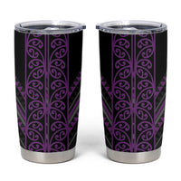 Purple Aotearoa Mangopare Kowhaiwhai and Niho Taniwha Tumbler Cup Maori New Zealand