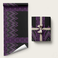 Purple Aotearoa Mangopare Kowhaiwhai and Niho Taniwha Wrapping Paper Maori New Zealand - Polynesian Pride