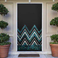 Paua Shell Aotearoa Mangopare Kowhaiwhai Niho Taniwha Door Cover Maori New Zealand - Polynesian Pride