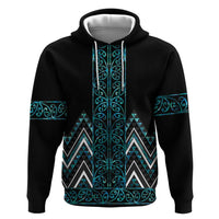 Paua Shell Aotearoa Mangopare Kowhaiwhai and Niho Taniwha Hoodie Maori New Zealand