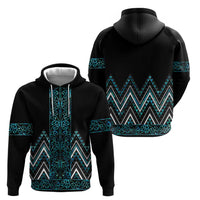 Paua Shell Aotearoa Mangopare Kowhaiwhai and Niho Taniwha Hoodie Maori New Zealand