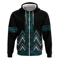 Paua Shell Aotearoa Mangopare Kowhaiwhai and Niho Taniwha Hoodie Maori New Zealand