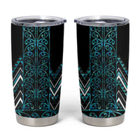 Paua Shell Aotearoa Mangopare Kowhaiwhai and Niho Taniwha Tumbler Cup Maori New Zealand