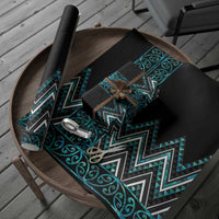 Paua Shell Aotearoa Mangopare Kowhaiwhai and Niho Taniwha Wrapping Paper Maori New Zealand - Polynesian Pride