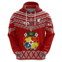 Tonga Rugby Hoodie 2023 World Cup Tongan Kupesi Ngatu Pattern LT14 - Polynesian Pride