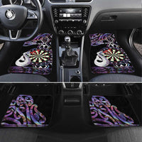 Personalised New Zealand Darts Car Mats Ngutukaka Manaia Taniko Luxury Purple - Polynesian Pride