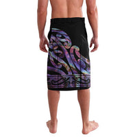 Personalised New Zealand Darts Lavalava Ngutukaka Manaia Taniko Luxury Purple - Polynesian Pride