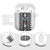 Fiji Day 1970 AirPods Case For Fiji Ever Fiji Tapa Pattern White LT14 - Polynesian Pride