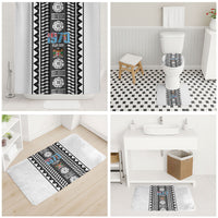 Fiji Day 1970 Bathroom Set For Fiji Ever Fiji Tapa Pattern White LT14 - Polynesian Pride