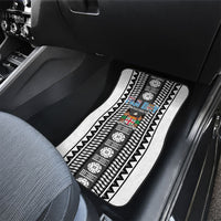 Fiji Day 1970 Car Mats For Fiji Ever Fiji Tapa Pattern White LT14 - Polynesian Pride