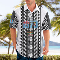 Fiji Day 1970 Hawaiian Shirt For Fiji Ever Fiji Tapa Pattern White LT14 - Polynesian Pride