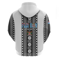 Fiji Day 1970 Hoodie For Fiji Ever Fiji Tapa Pattern White LT14 - Polynesian Pride