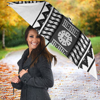 Fiji Day 1970 Umbrella For Fiji Ever Fiji Tapa Pattern White LT14 - Polynesian Pride