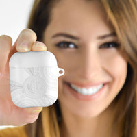 Tonga White Sunday AirPods Case Fakame Tongan Ngatu Turtle LT14 - Polynesian Pride