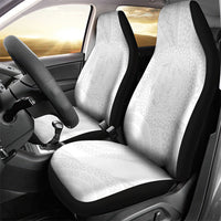 Tonga White Sunday Car Seat Cover Fakame Tongan Ngatu Turtle LT14 - Polynesian Pride