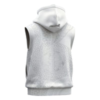 Tonga White Sunday Sleeveless Hoodie Fakame Tongan Ngatu Turtle LT14 - Polynesian Pride
