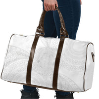 Tonga White Sunday Travel Bag Fakame Tongan Ngatu Turtle LT14 - Polynesian Pride