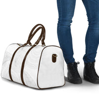 Tonga White Sunday Travel Bag Fakame Tongan Ngatu Turtle LT14 - Polynesian Pride