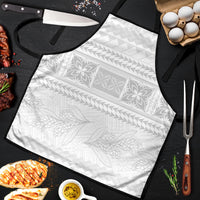 Samoa White Sunday Apron Lotu Tamaiti Samoan Siapo Teuila Flowers LT14 White - Polynesian Pride