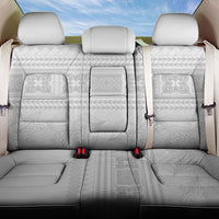 Samoa White Sunday Back Car Seat Cover Lotu Tamaiti Samoan Siapo Teuila Flowers LT14 One Size White - Polynesian Pride