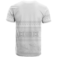Samoa White Sunday T Shirt Lotu Tamaiti Samoan Siapo Teuila Flowers LT14 - Polynesian Pride