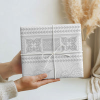 Samoa White Sunday Wrapping Paper Lotu Tamaiti Samoan Siapo Teuila Flowers LT14 - Polynesian Pride
