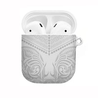 Niue White Sunday AirPods Case Aho Tapu Fanau Hiapo Pattern LT14 White - Polynesian Pride