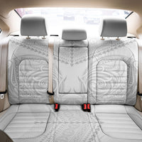 Niue White Sunday Back Car Seat Cover Aho Tapu Fanau Hiapo Pattern LT14 - Polynesian Pride