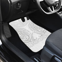 Niue White Sunday Car Mats Aho Tapu Fanau Hiapo Pattern LT14 - Polynesian Pride