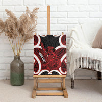 Whero Aotearoa Atua Tumatauenga Personalised Canvas Wall Art Maori God Of War Tiki With Taiaha LT14 - Polynesian Pride