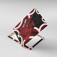 Whero Aotearoa Atua Tumatauenga Personalised Canvas Wall Art Maori God Of War Tiki With Taiaha LT14 With Frame Red - Polynesian Pride