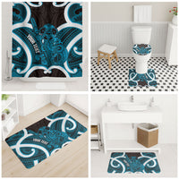 Kikorangi Aotearoa Atua Tumatauenga Personalised Bathroom Set Maori God Of War Tiki With Taiaha LT14 - Polynesian Pride