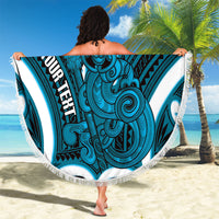 Kikorangi Aotearoa Atua Tumatauenga Personalised Beach Blanket Maori God Of War Tiki With Taiaha LT14 - Polynesian Pride