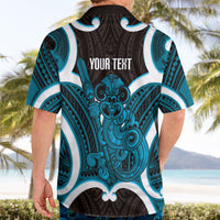 Kikorangi Aotearoa Atua Tumatauenga Personalised Hawaiian Shirt Maori God Of War Tiki With Taiaha LT14 - Polynesian Pride