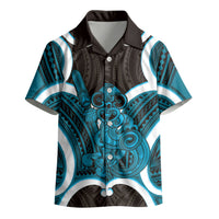 Kikorangi Aotearoa Atua Tumatauenga Personalised Kid Hawaiian Shirt Maori God Of War Tiki With Taiaha LT14 - Polynesian Pride