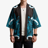 Kikorangi Aotearoa Atua Tumatauenga Personalised Kimono Maori God Of War Tiki With Taiaha LT14 - Polynesian Pride