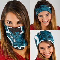 Kikorangi Aotearoa Atua Tumatauenga Personalised Neck Gaiter Maori God Of War Tiki With Taiaha LT14 - Polynesian Pride