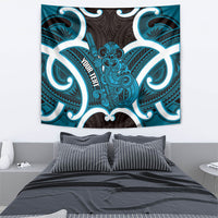 Kikorangi Aotearoa Atua Tumatauenga Personalised Tapestry Maori God Of War Tiki With Taiaha LT14 - Polynesian Pride