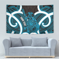 Kikorangi Aotearoa Atua Tumatauenga Personalised Tapestry Maori God Of War Tiki With Taiaha LT14 - Polynesian Pride