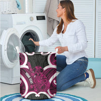 Mawhero Aotearoa Atua Tumatauenga Personalised Laundry Basket Maori God Of War Tiki With Taiaha LT14 - Polynesian Pride