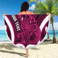Mawhero Aotearoa Atua Tumatauenga Personalised Beach Blanket Maori God Of War Tiki With Taiaha LT14 - Polynesian Pride