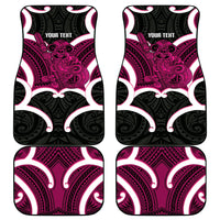 Mawhero Aotearoa Atua Tumatauenga Personalised Car Mats Maori God Of War Tiki With Taiaha LT14 - Polynesian Pride