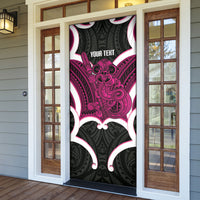 Mawhero Aotearoa Atua Tumatauenga Personalised Door Cover Maori God Of War Tiki With Taiaha LT14 - Polynesian Pride