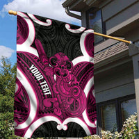 Mawhero Aotearoa Atua Tumatauenga Personalised Garden Flag Maori God Of War Tiki With Taiaha LT14 - Polynesian Pride