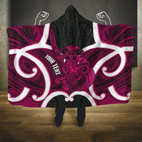Mawhero Aotearoa Atua Tumatauenga Personalised Hooded Blanket Maori God Of War Tiki With Taiaha LT14 - Polynesian Pride