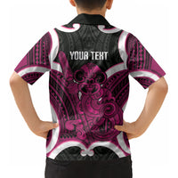 Mawhero Aotearoa Atua Tumatauenga Personalised Kid Hawaiian Shirt Maori God Of War Tiki With Taiaha LT14 - Polynesian Pride