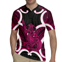 Mawhero Aotearoa Atua Tumatauenga Personalised Rugby Jersey Maori God Of War Tiki With Taiaha LT14 - Polynesian Pride