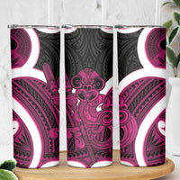 Mawhero Aotearoa Atua Tumatauenga Skinny Tumbler Maori God Of War Tiki With Taiaha LT14 - Polynesian Pride